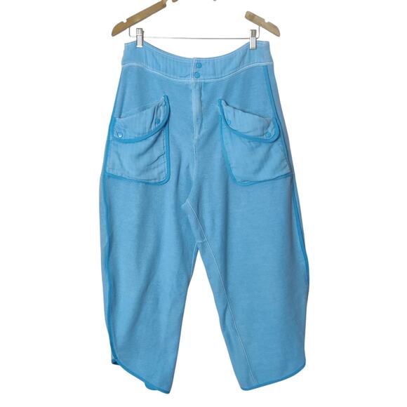 FP Movement Timko Oversized French Terry Baggy Barrel Leg Pants Medium Blue - Picture 5 of 16